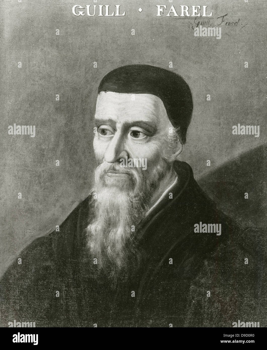 William Farel (1489-1565) French Protestant evangelist and a founder of the Reformed church. Stock Photo