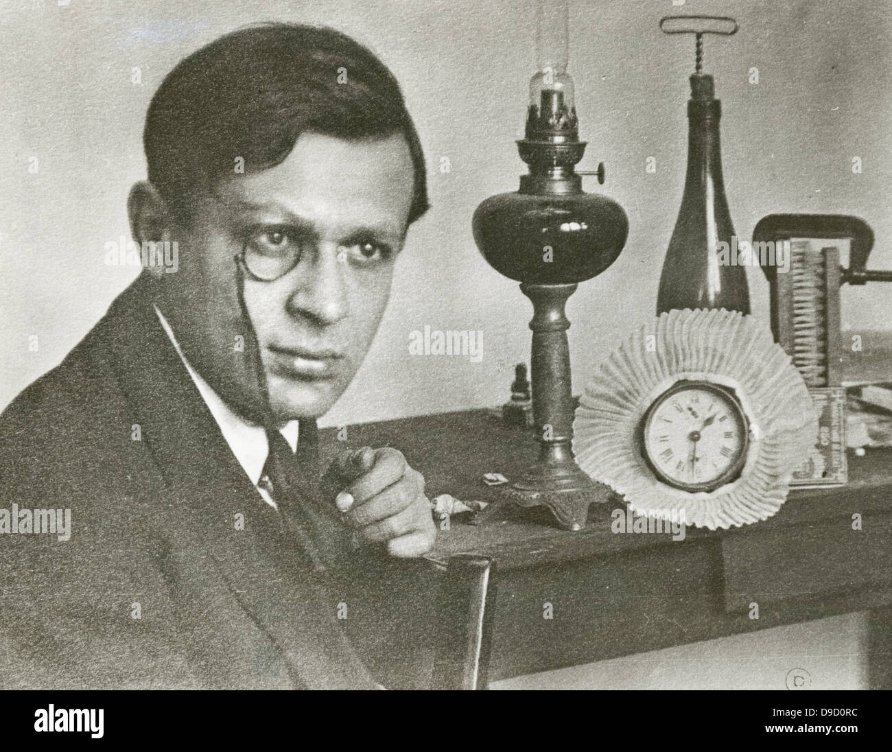 Tristan Tzara (1896-1963) born Samuel or Samy Rosenstock, also called S.Samyro, Romanian-French poet, essayist, journalist and performance artist. One of the founders of the Dada movement. Stock Photo