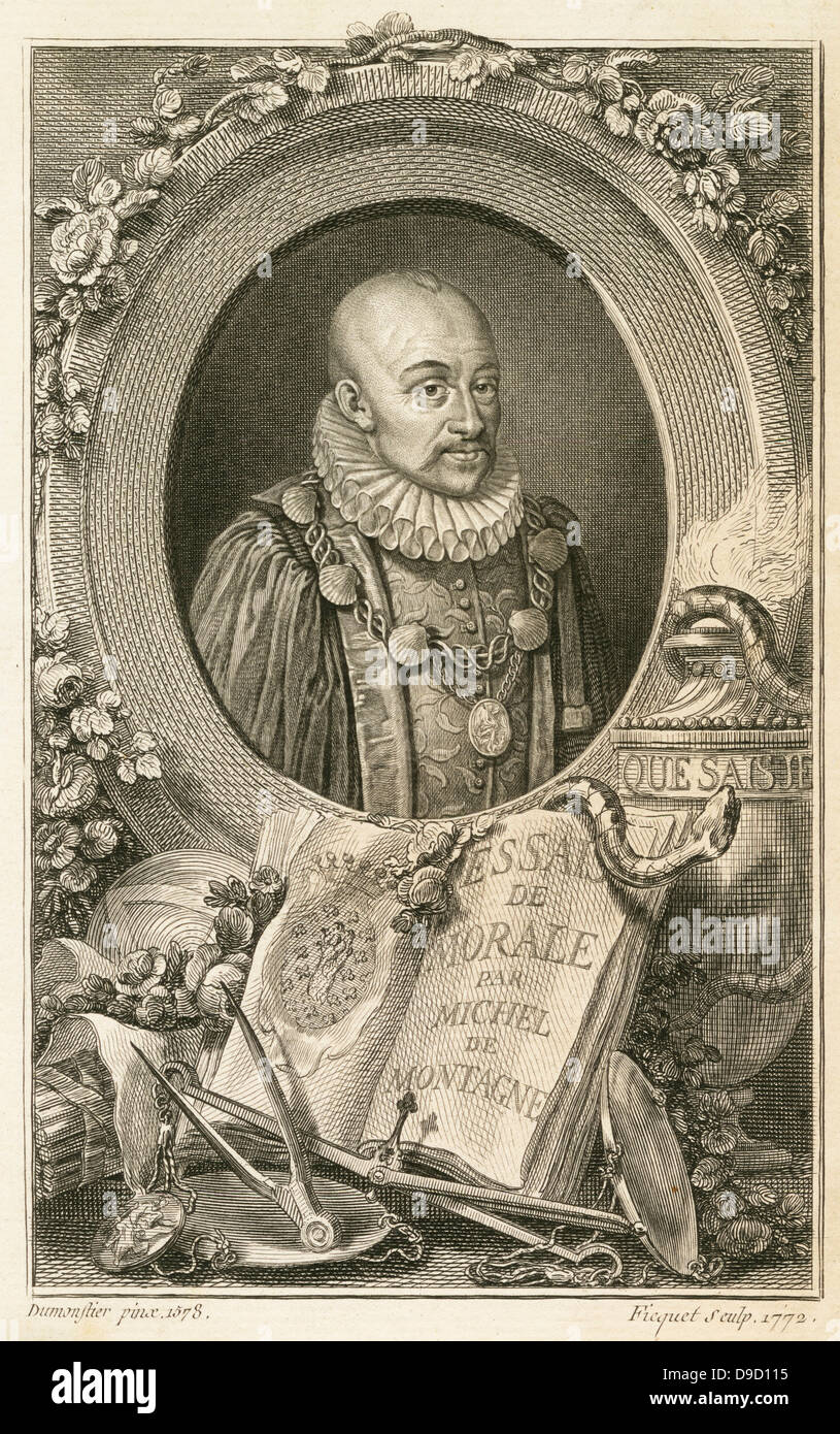 Michel de Montaigne (1533-1592) French philospher and essayist. Influential writer of the French Renaissance. Stock Photo