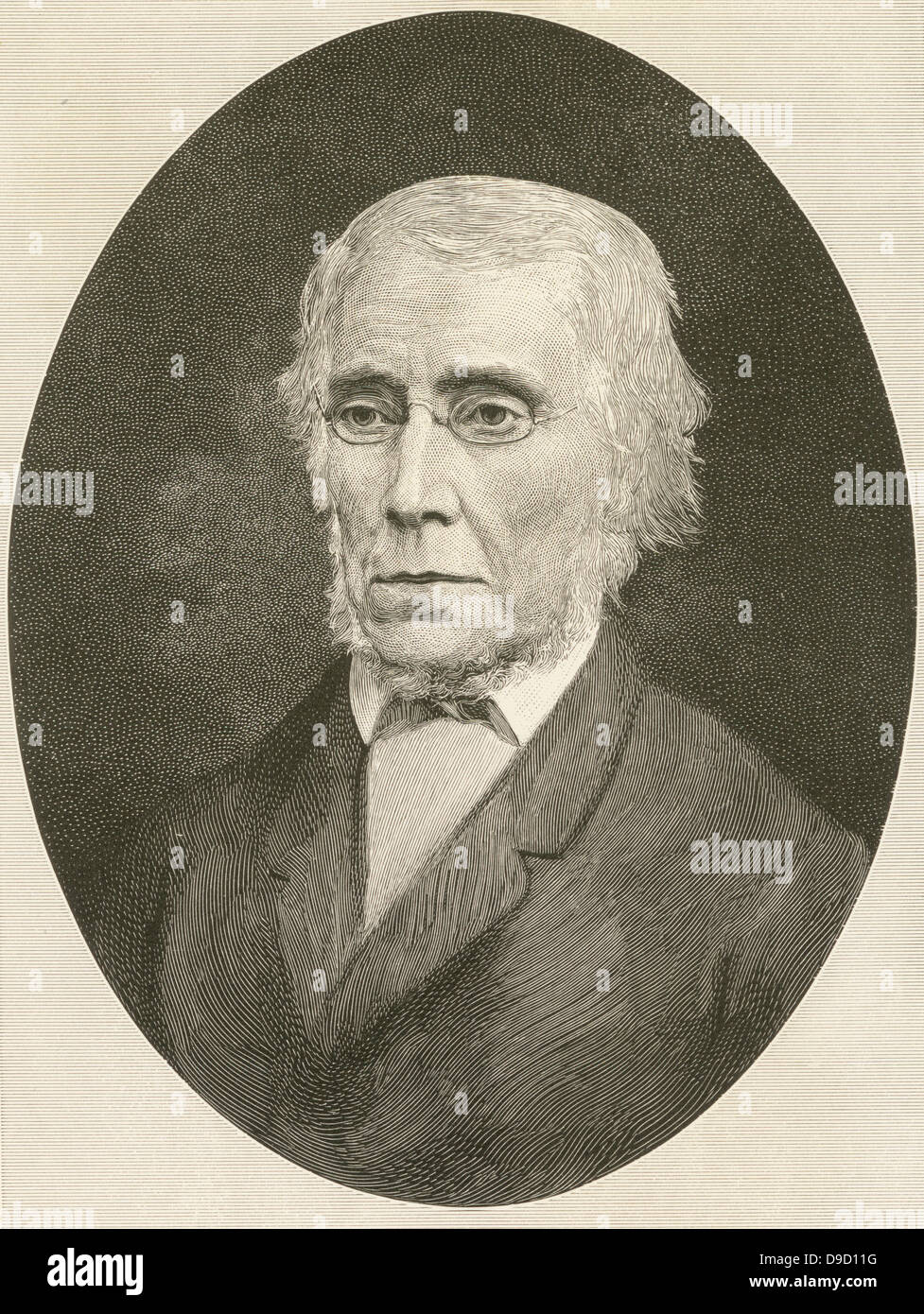 Timoth Abbott Conrad (1803-1877) American Naturalist, geologist, and malacologist (study of Molluscs). A New York State Geologist:  paleontologist  on the New York Geological Survey 1838-1841. Stock Photo