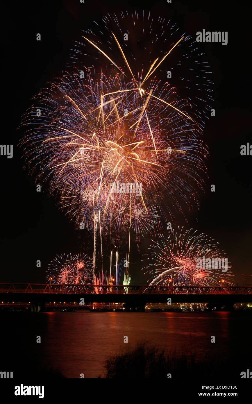 Fireworks in Osaka Stock Photo - Alamy