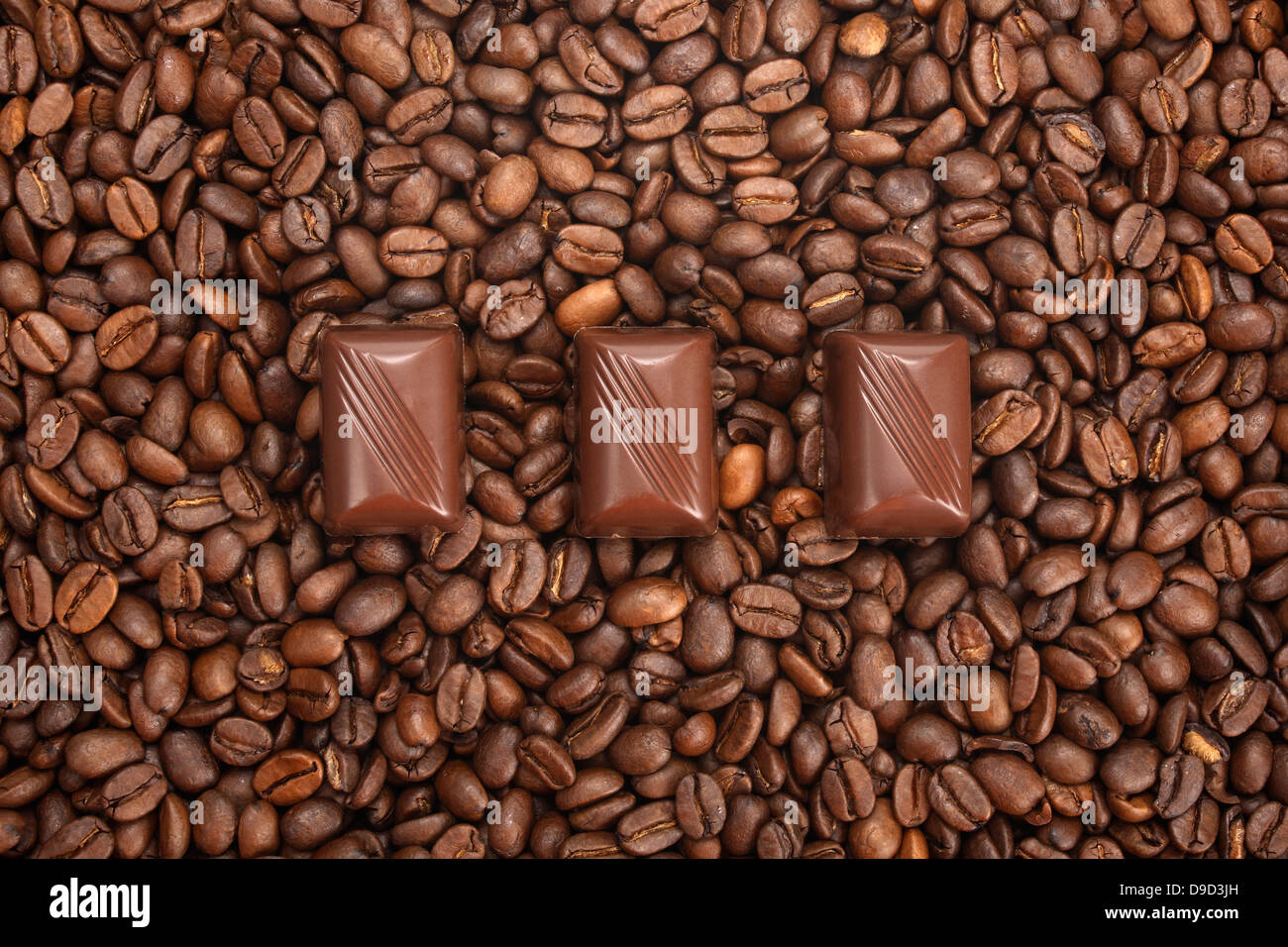 Chocolate candy with coffee beans Stock Photo Alamy