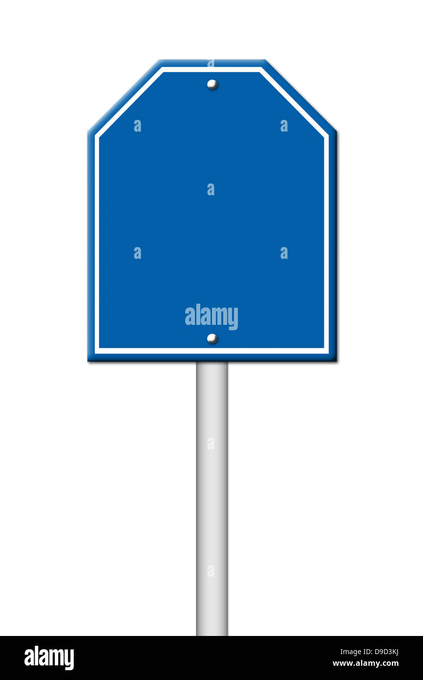blue blank sign on white background Stock Photo Alamy