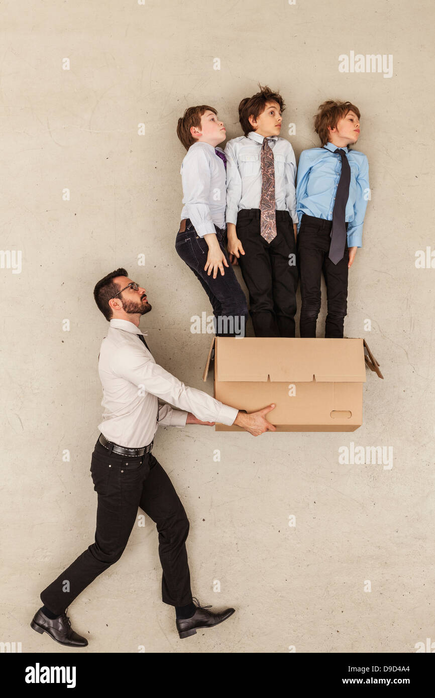 Flying cardboard hi-res stock photography and images - Alamy