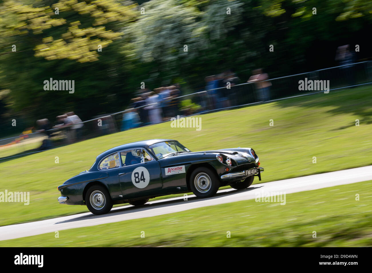 A car racing around Crystal Palace Park in London for the Motorsport at