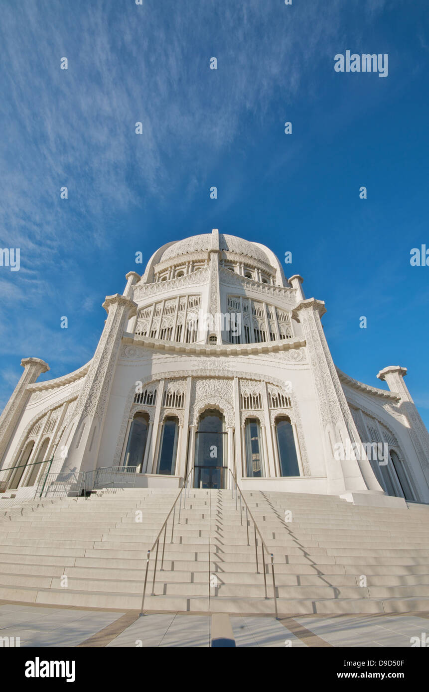 The Baha'i House of Worship in Wilmette, Chicago. Stock Photo