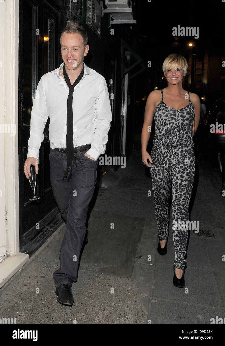 Kerry Katona and Daniel Whiston arriving at a private party in Chelsea. London, England - 24.03.11 Stock Photo