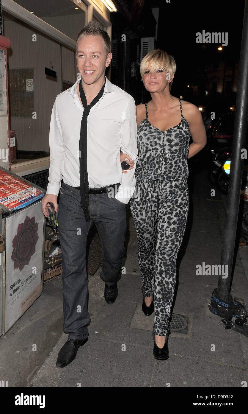 Kerry Katona and Daniel Whiston arriving at a private party in Chelsea. London, England - 24.03.11 Stock Photo