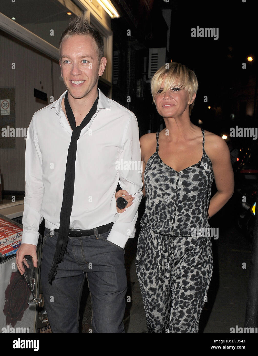 Kerry Katona and Daniel Whiston arriving at a private party in Chelsea. London, England - 24.03.11 Stock Photo