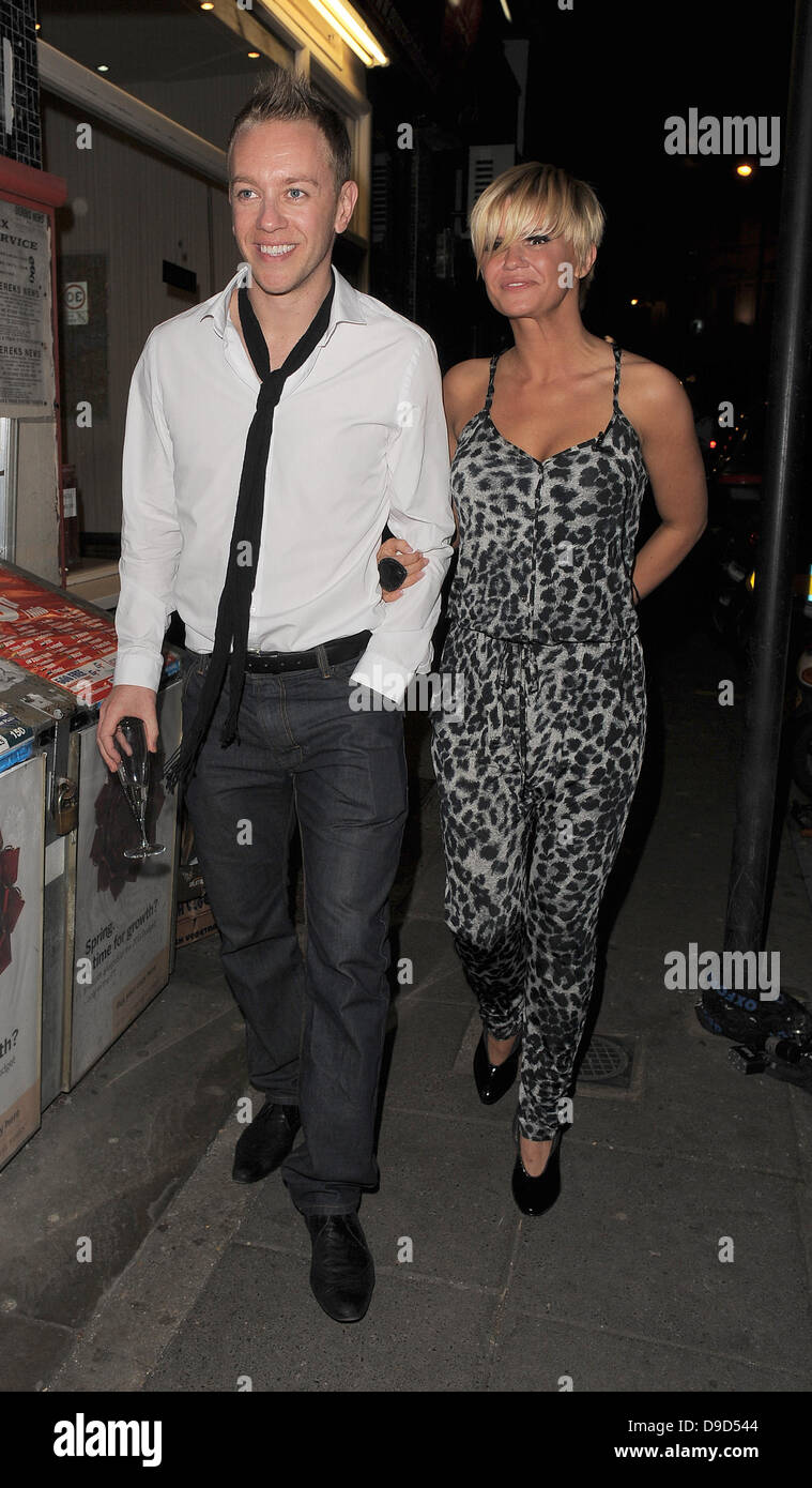 Kerry Katona and Daniel Whiston arriving at a private party in Chelsea. London, England - 24.03.11 Stock Photo