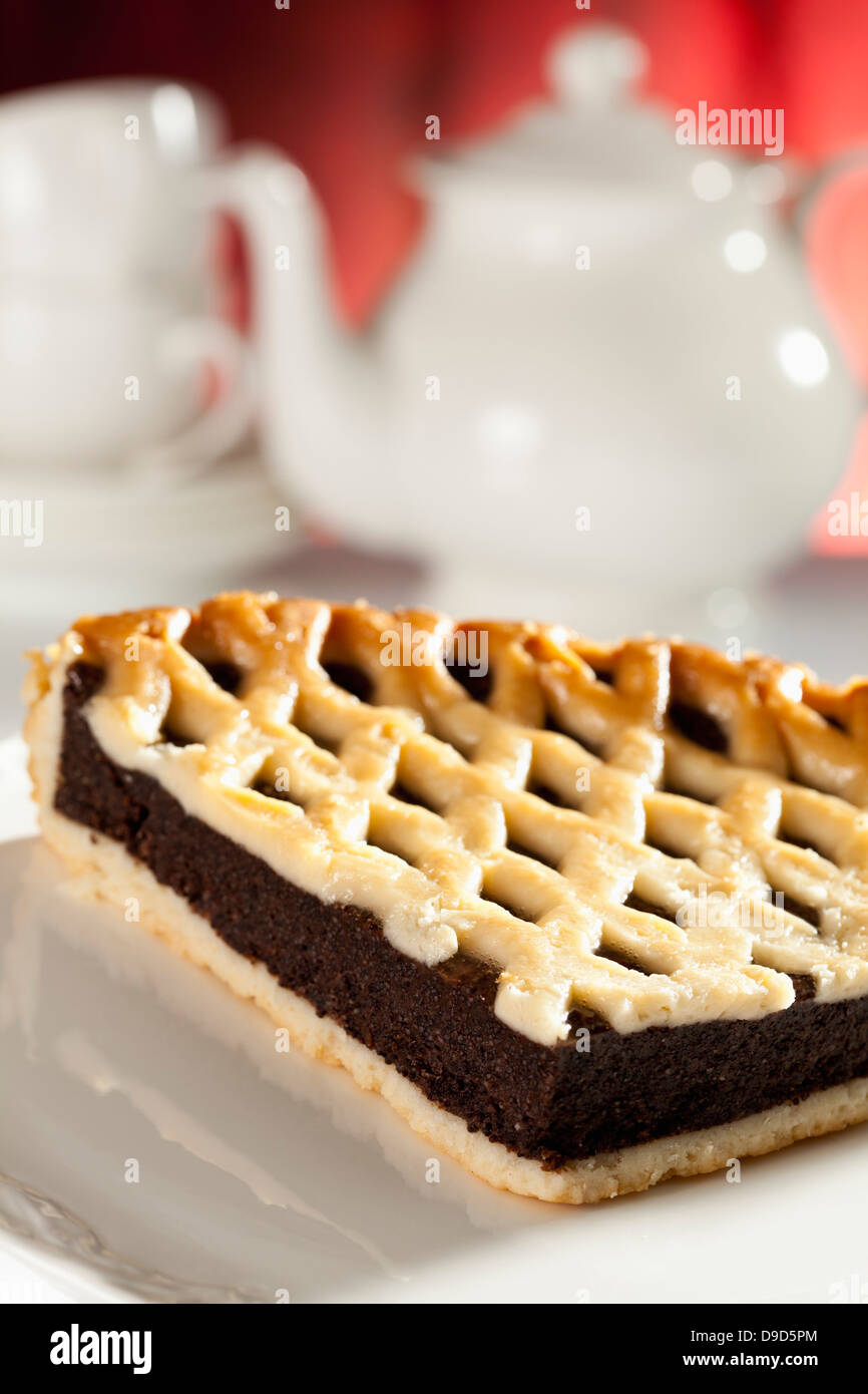 Plate of grid cake with poppy seed, close up Stock Photo Alamy