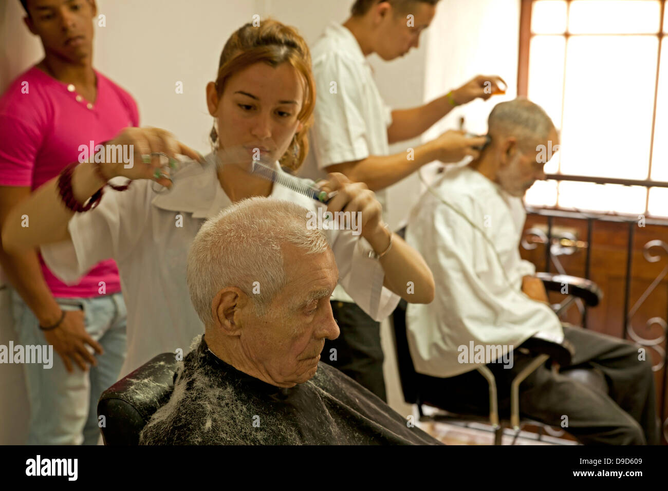 haircutter ArteCorte in Havana, Cuba, Caribbean Stock Photo