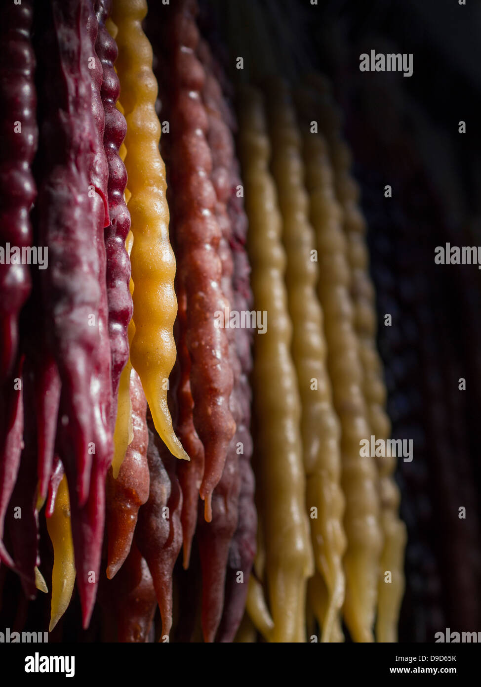 Traditional sausageshaped candies, the churchkhela, also