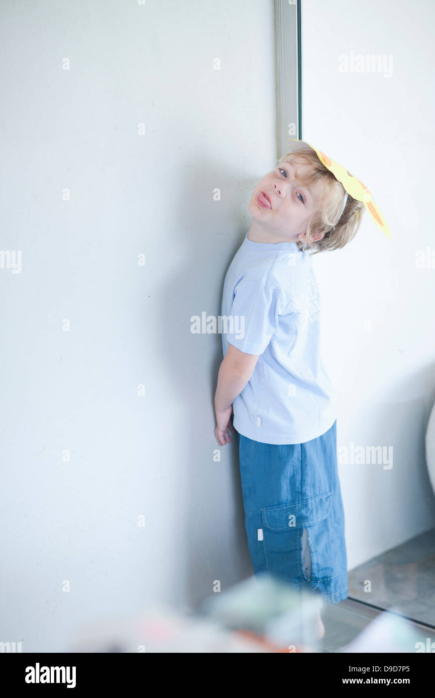Boy sticking out his tongue Stock Photo