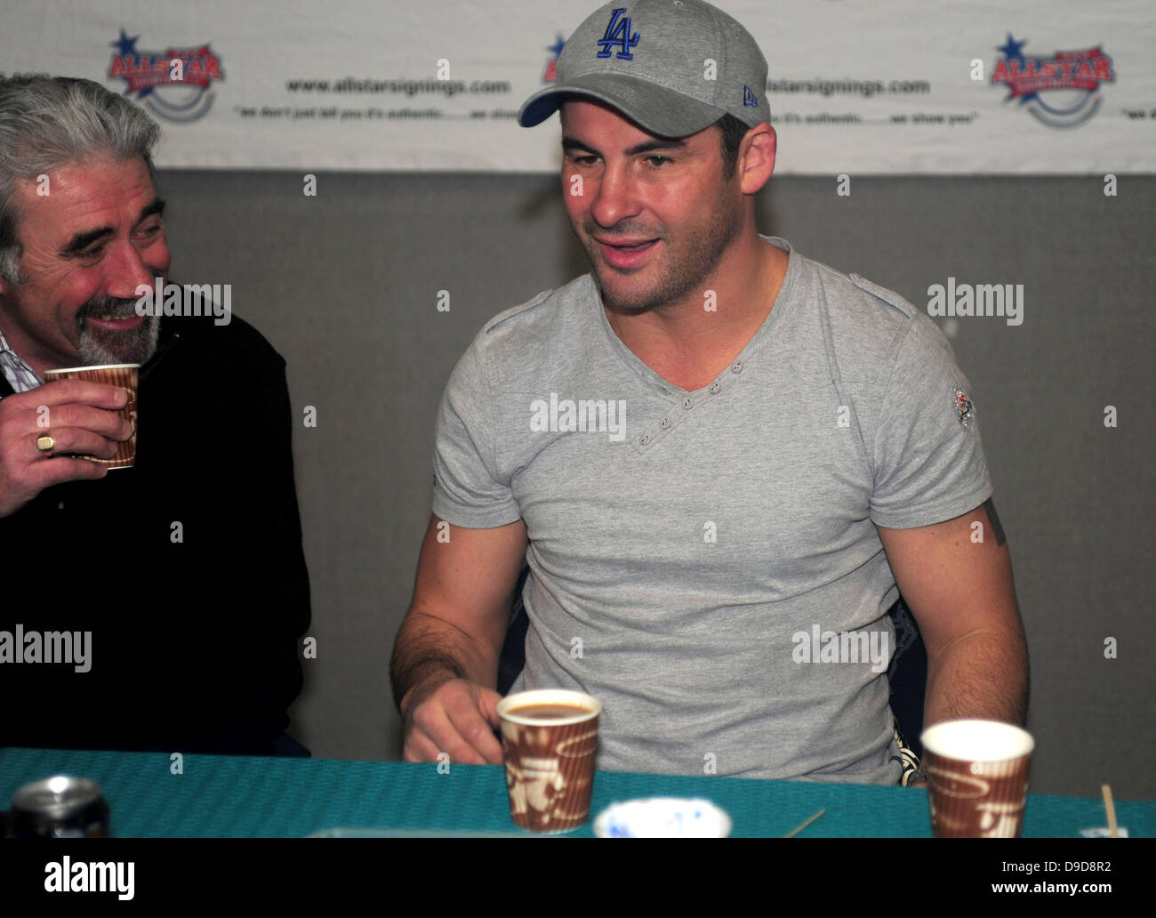 Joe Calzaghe Celebrities sign autographs at the Memorabilia Show at the