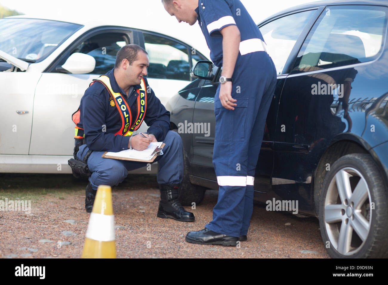 Car accident scene Stock Photo Alamy