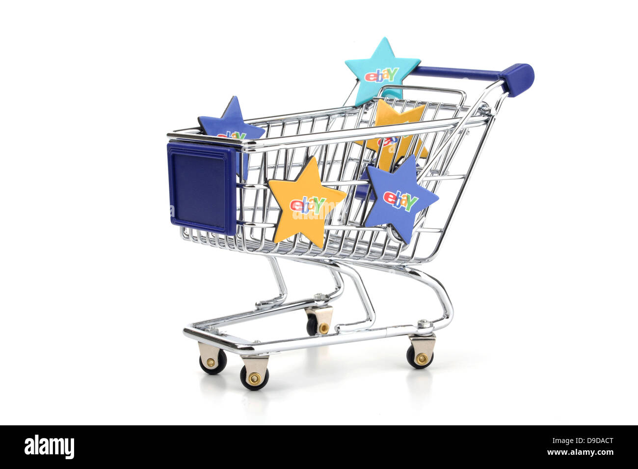 Shopping carts with eBay stars Stock Photo Alamy