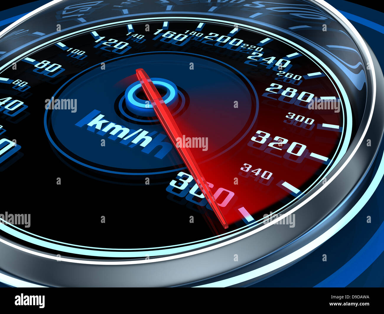 speedometer and arrow on 360 (done in 3d Stock Photo Alamy