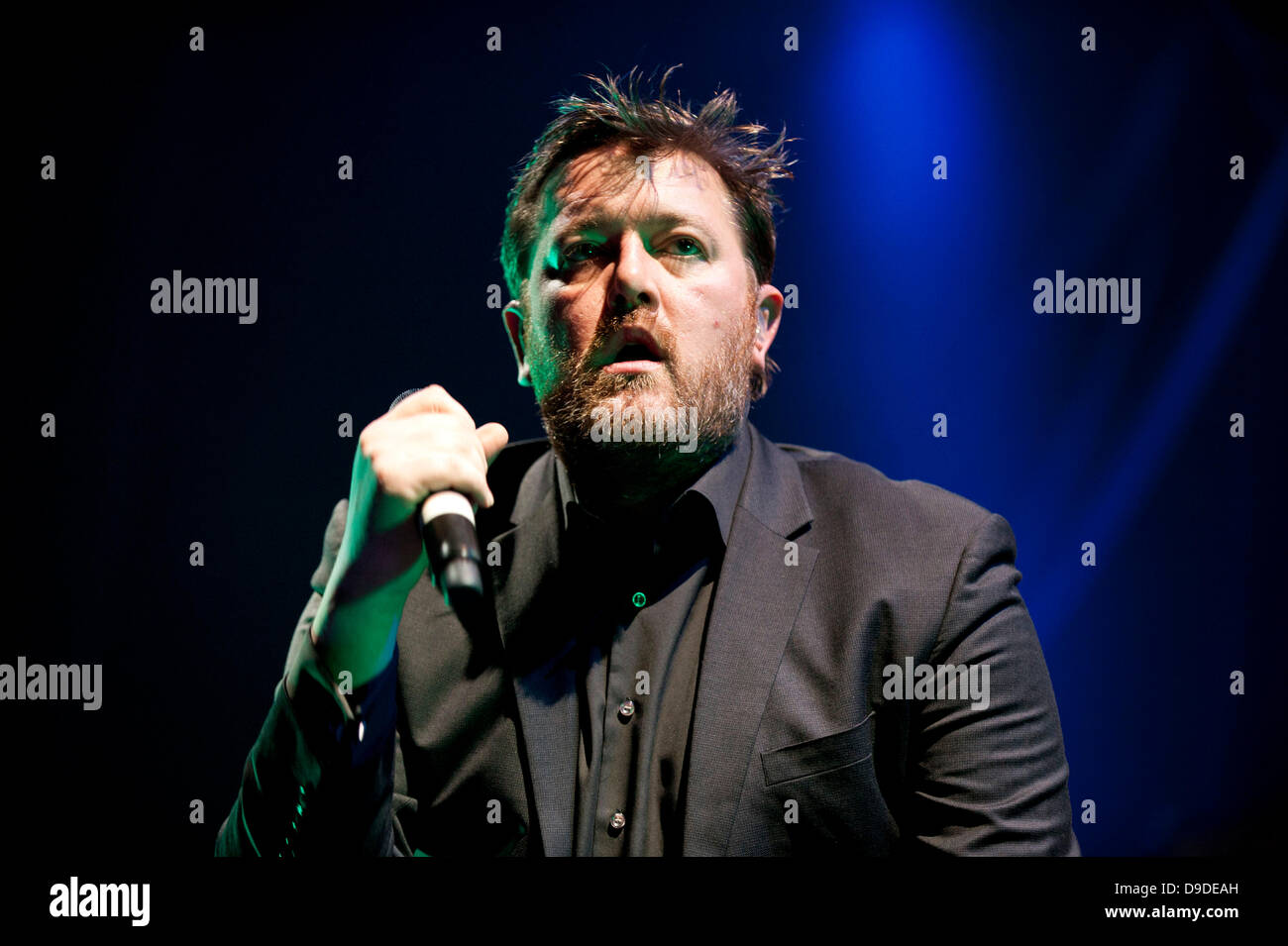 Guy Harvey of 'Elbow' performing live at the O2 Arena London, England