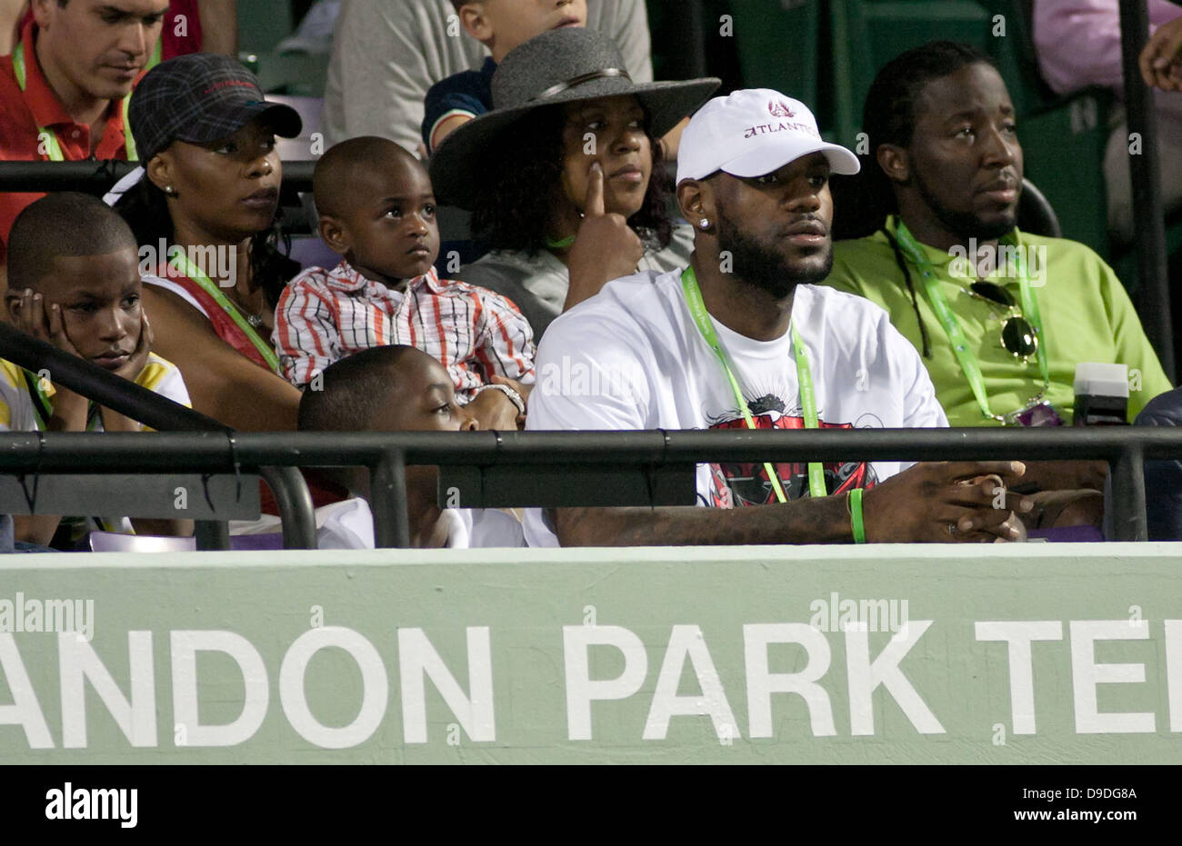Lebron James and his family attend The 2011 Sony Ericsson Open at