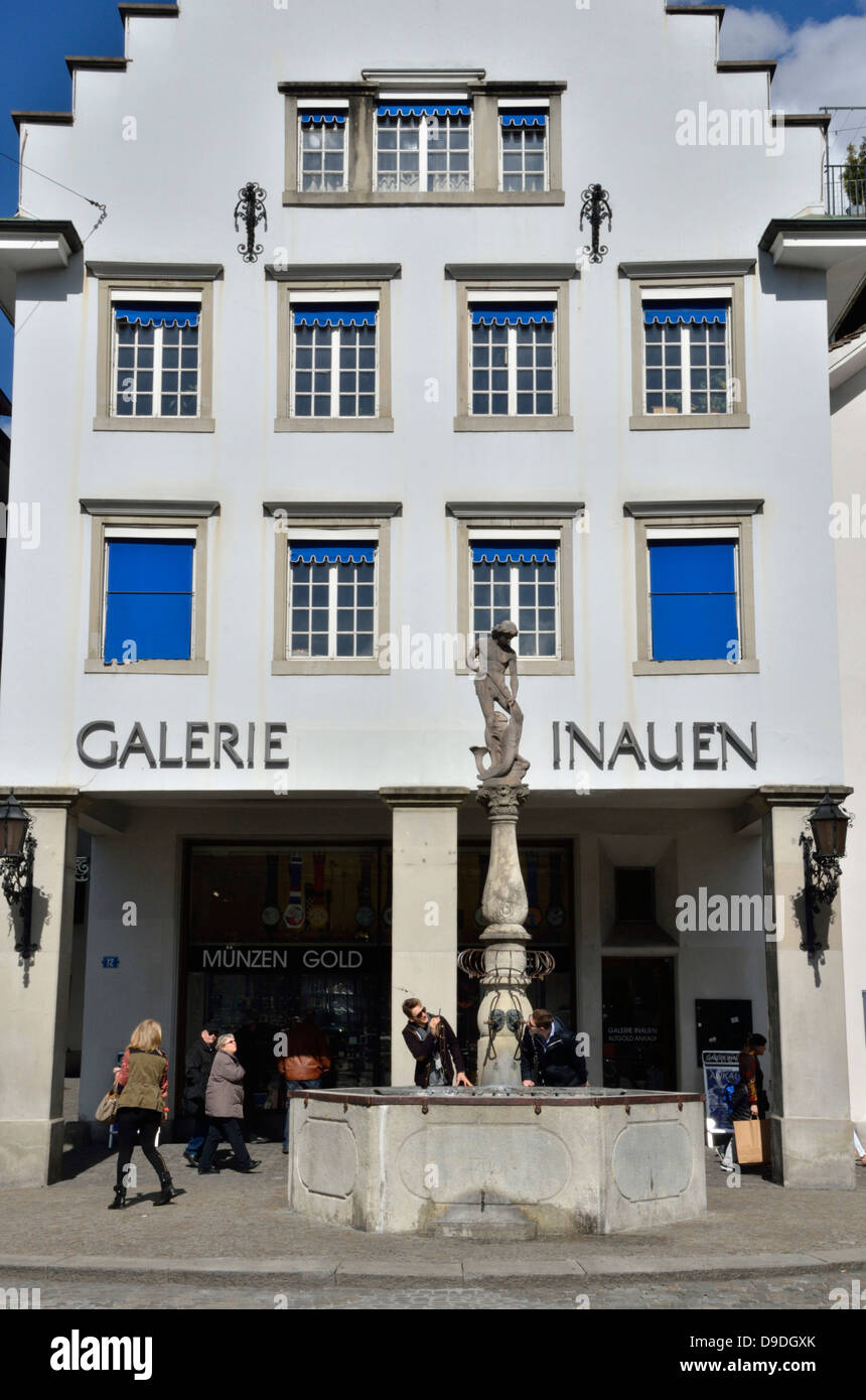 Gallerie Inauen in Hechtplatz, Zurich, Switzerland. Stock Photo