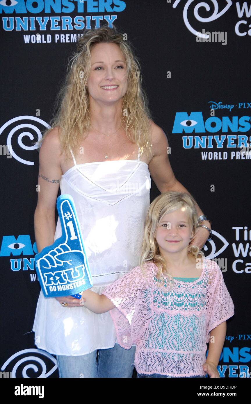 Hollywood, California, USA. 17th June, 2013. Teri Polo and Bayley Wollam  during the premiere of the new movie from Disney Pixar MONSTERS UNIVERSITY,  held at the El Capitan Theatre, on June 17,