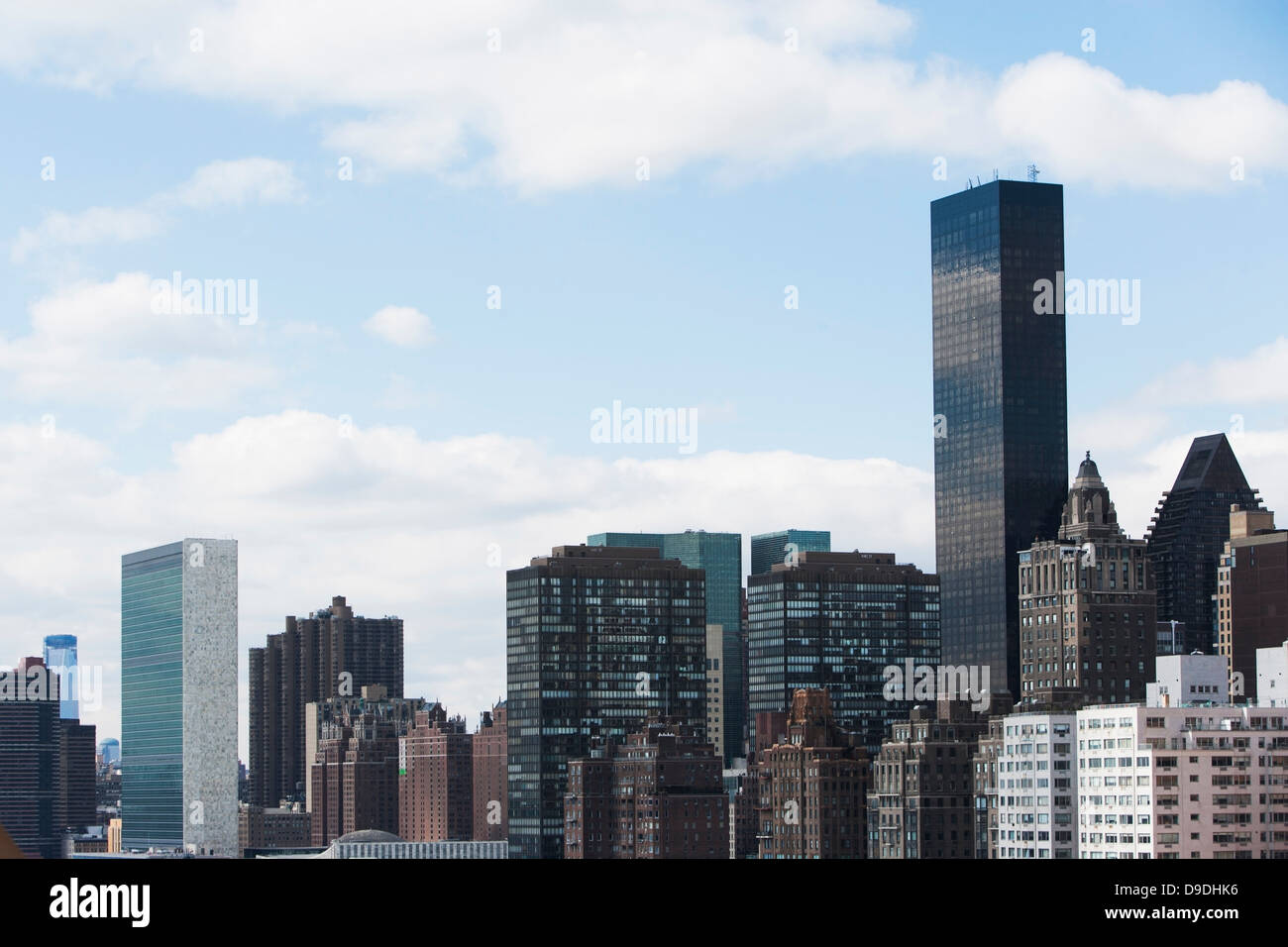 Trump Towers and Manhattan skyline Stock Photo