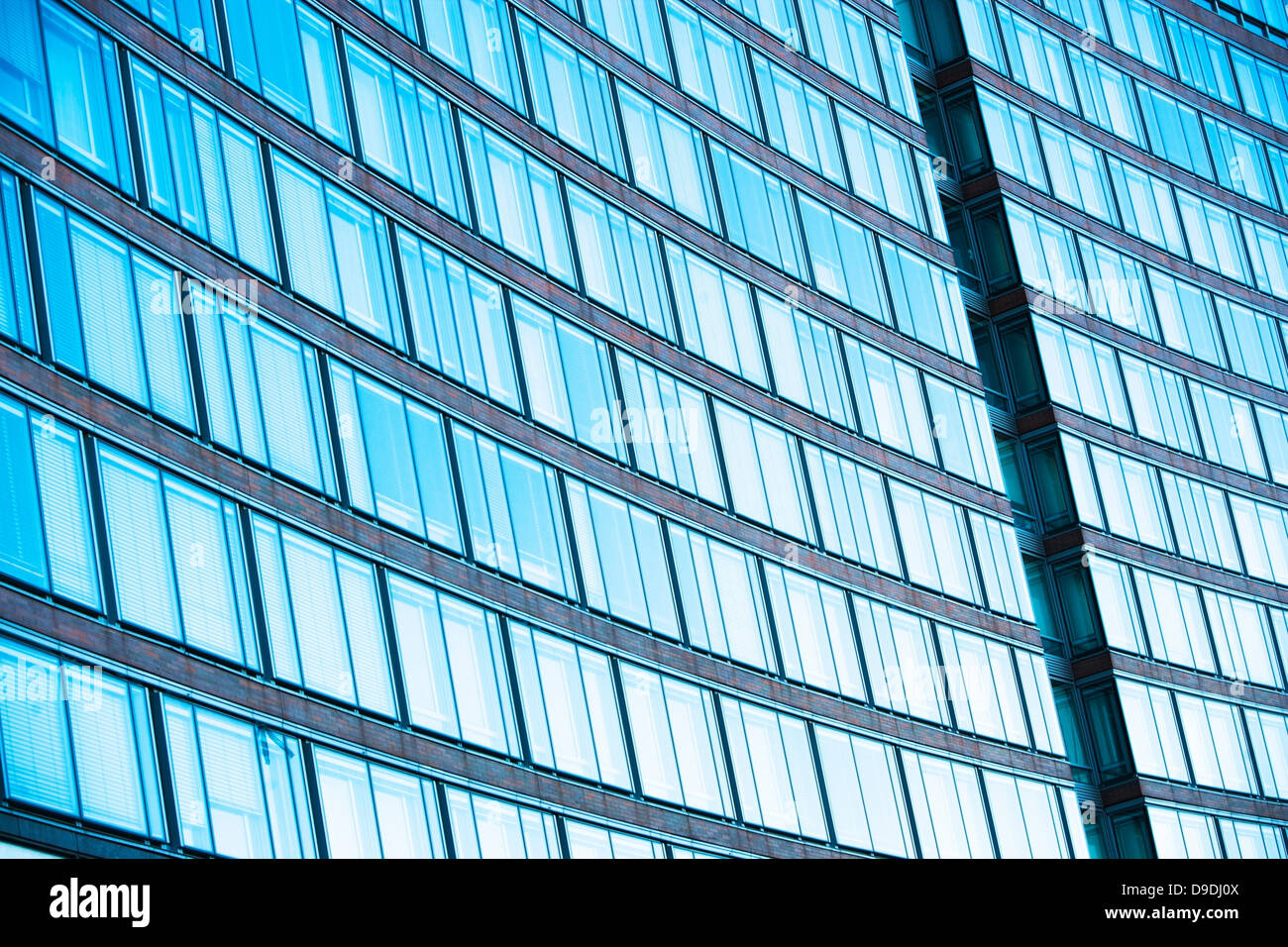 Abstract of office building with curved facade Stock Photo