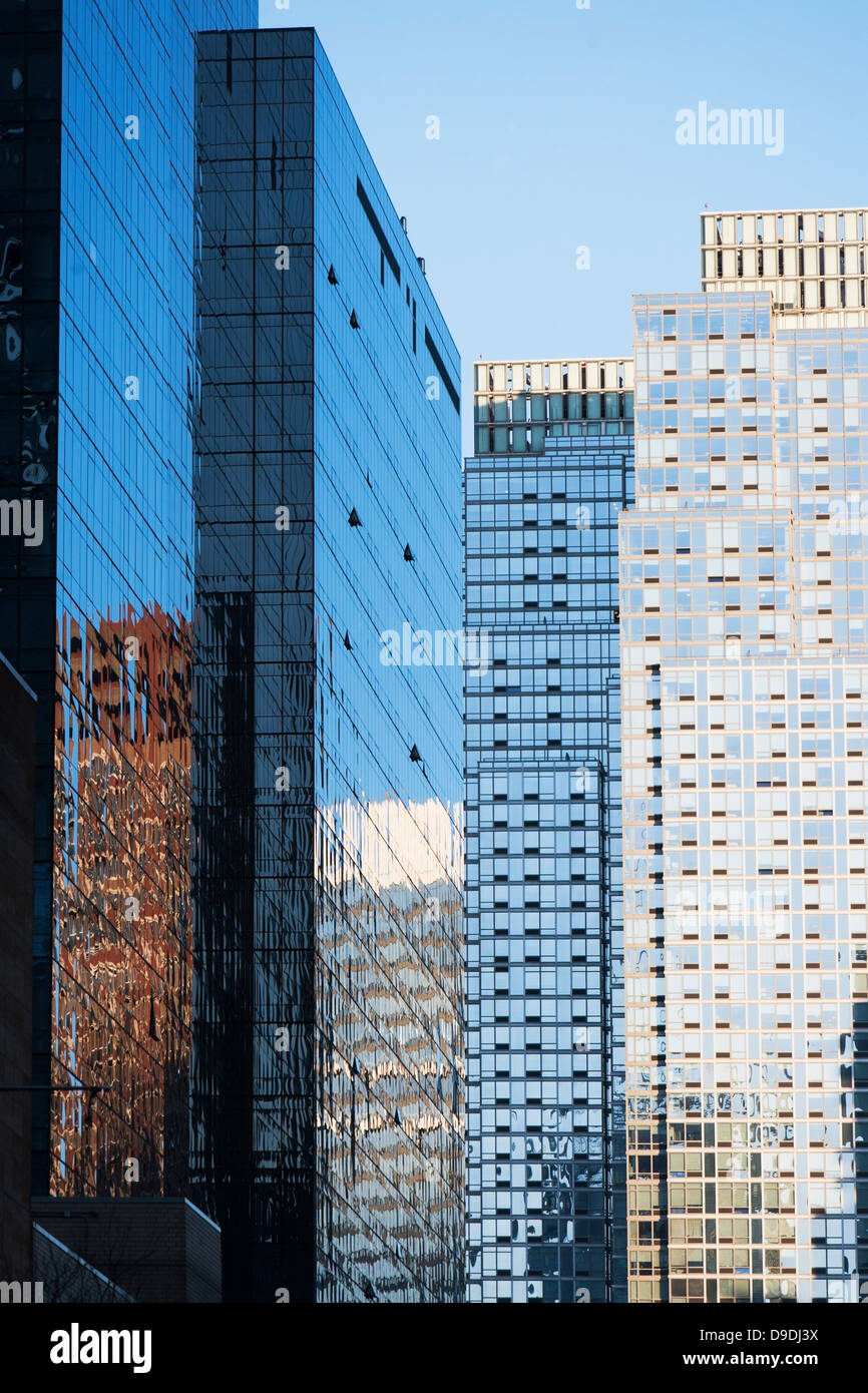 Modern office buildings with glass facades Stock Photo