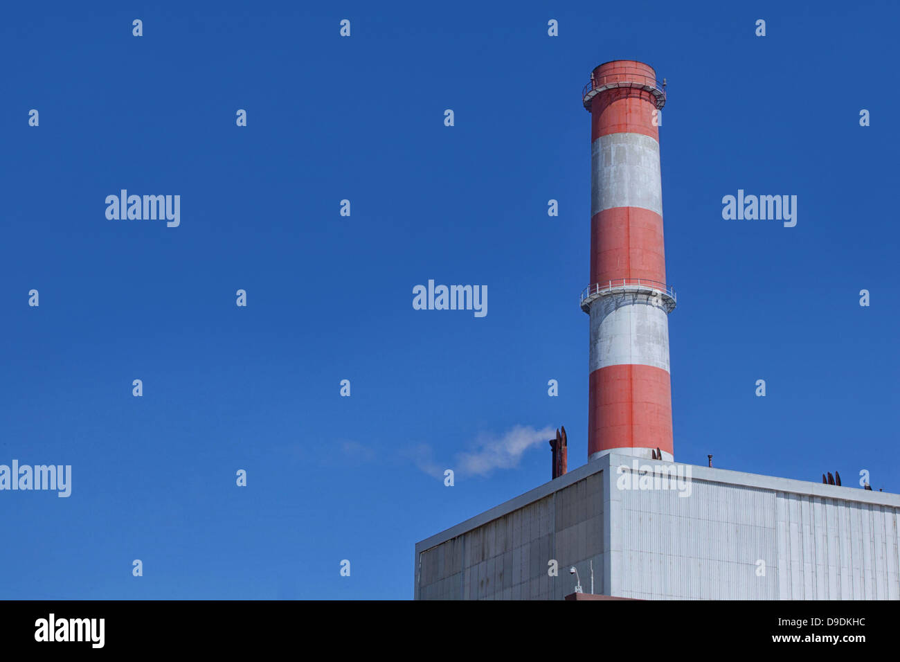 Smoke from refinery chimney, Port of Los Angeles, California, USA Stock