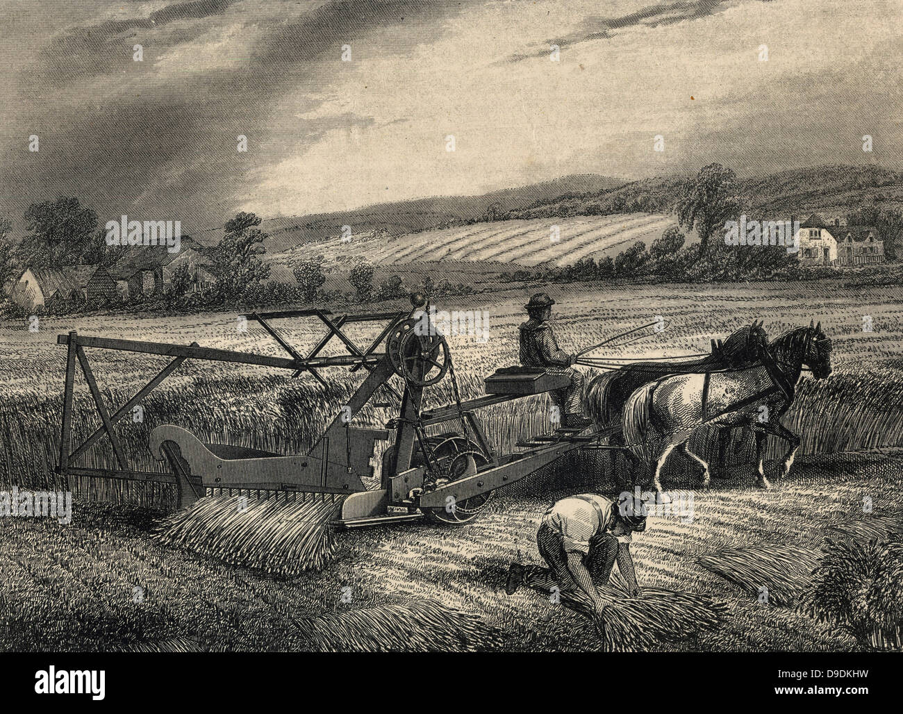 Cyrus McCormick's reaping machine of 1831, exhibited at the Crystal