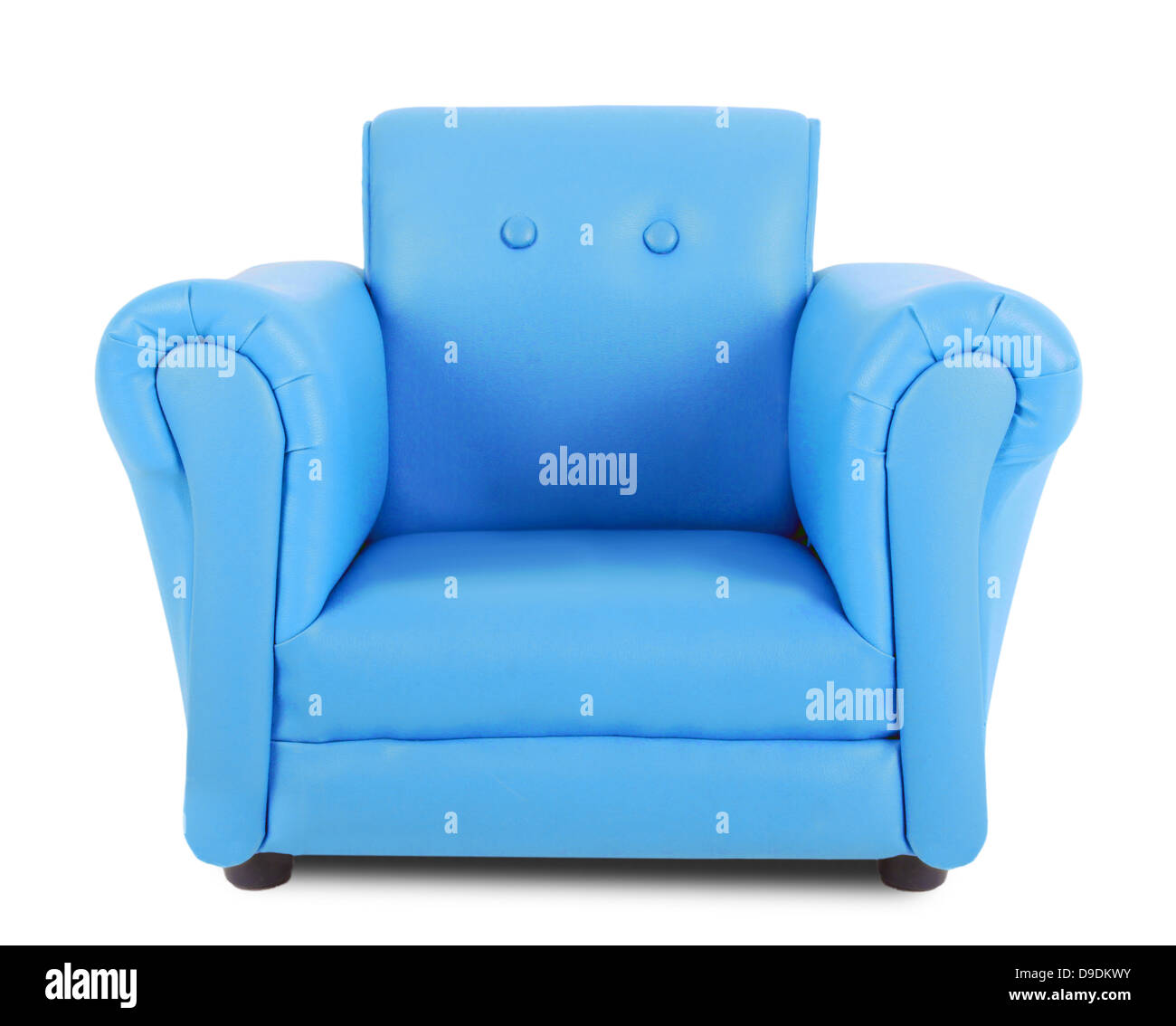 Blue armchair isolated on white background Stock Photo