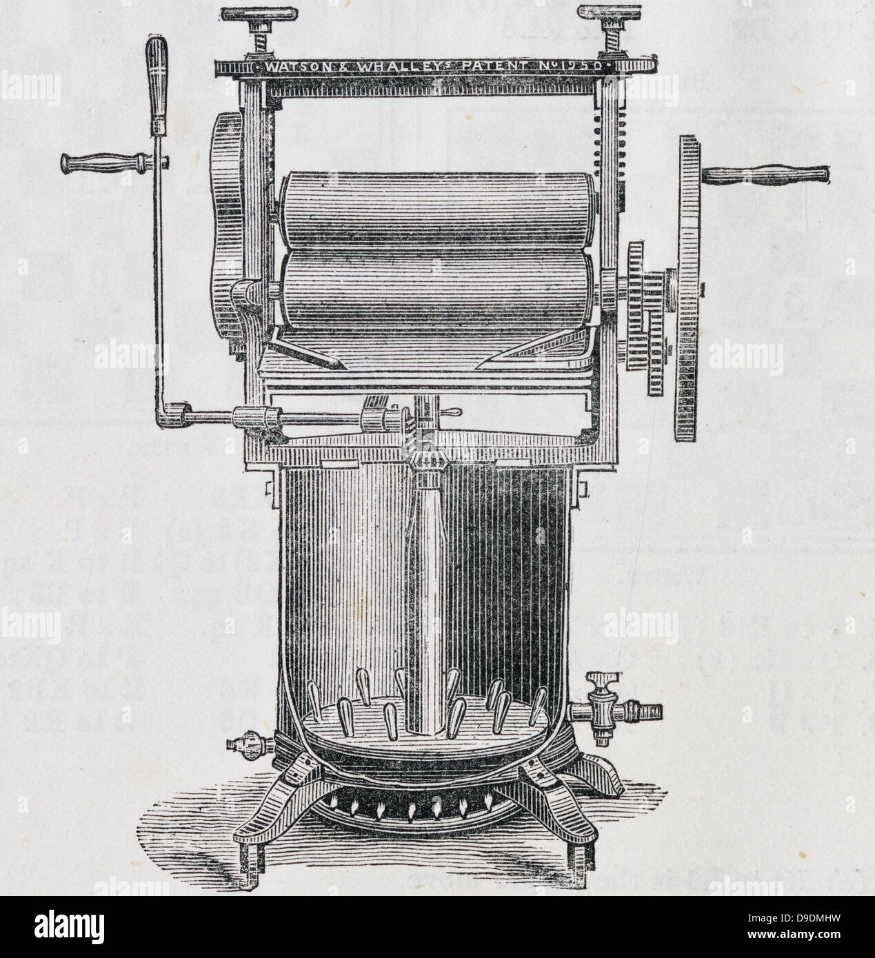 Washing machine by Watson and Whalley of Keighley, Yorkshire, England, patented 1884. Stock Photo