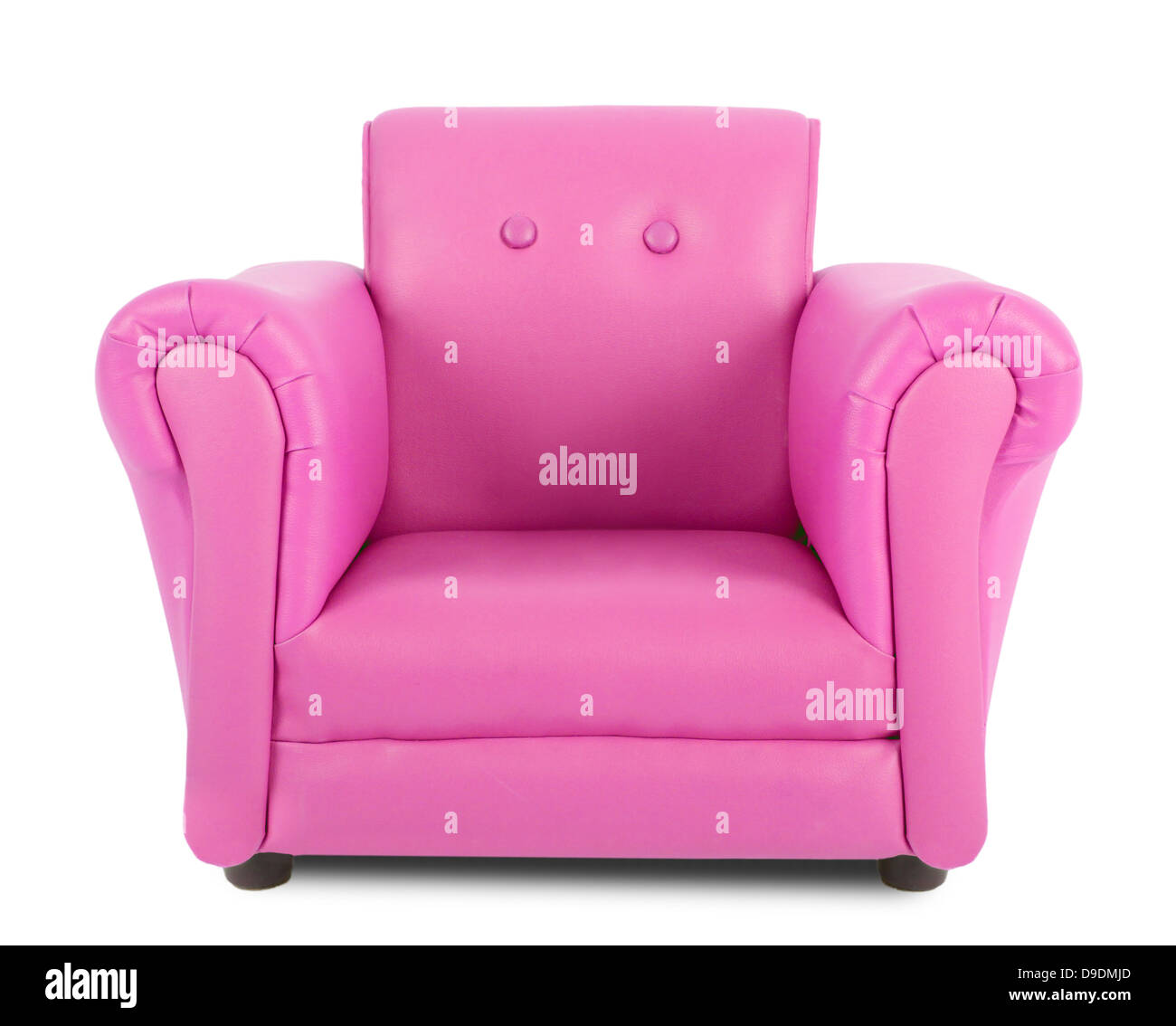 Pink armchair isolated on white background Stock Photo