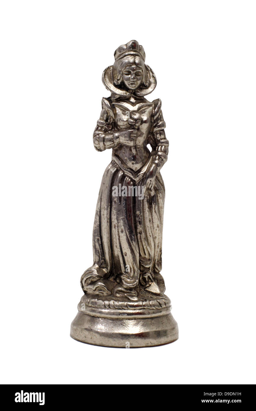 Chess figure Queen isolated on a white background Stock Photo