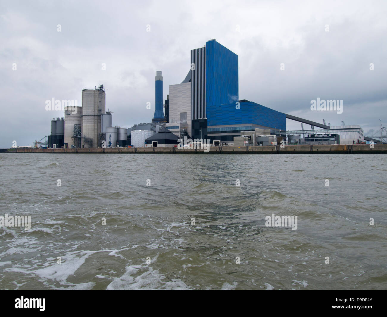 Brand new coal burning power plant in the port of Rotterdam that will not be used soon, thanks to very low gas prices. Stock Photo