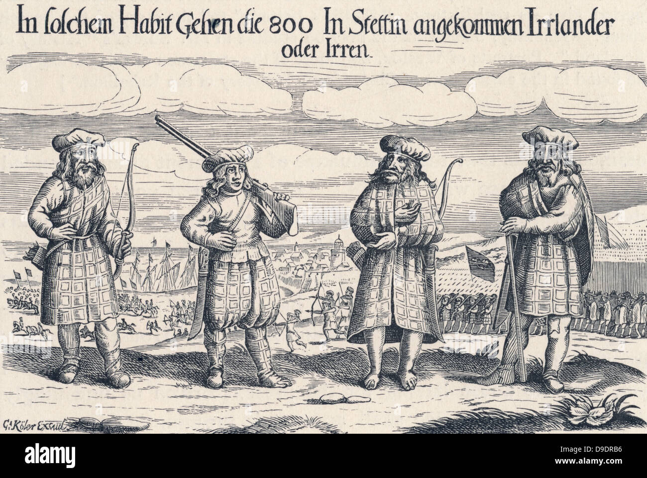 Thirty Years War: Irish soldiers in service of Gustavus Adolphus - 1631. Stock Photo