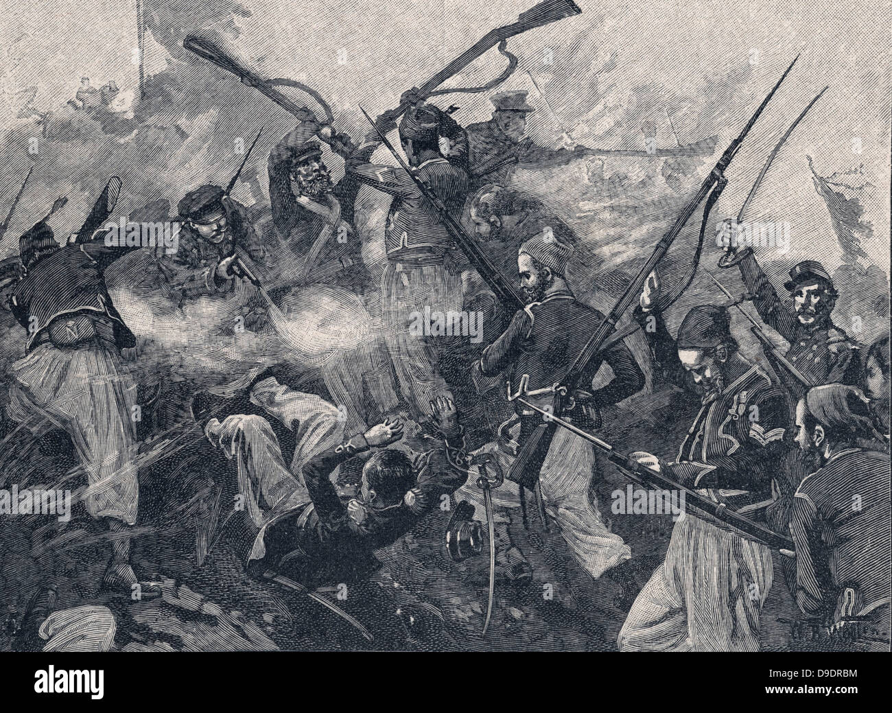 Crimean War 1853-1856:  Siege of Sebastopol - Taking the Malakoff Redoubt 8 September 1855. Stock Photo