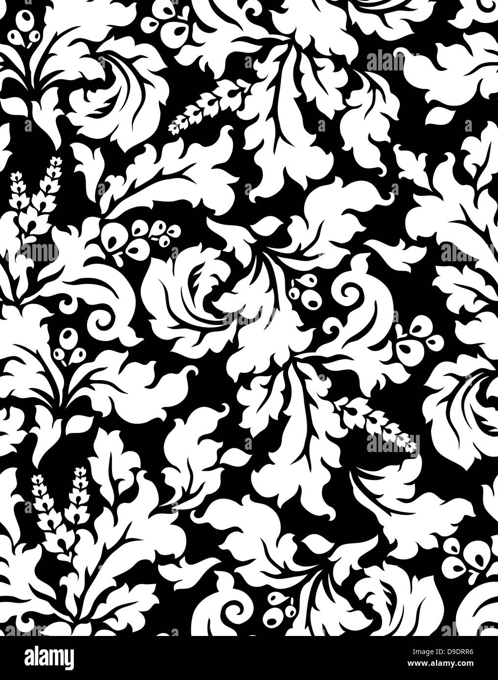 Seamless damask pattern Stock Photo Alamy