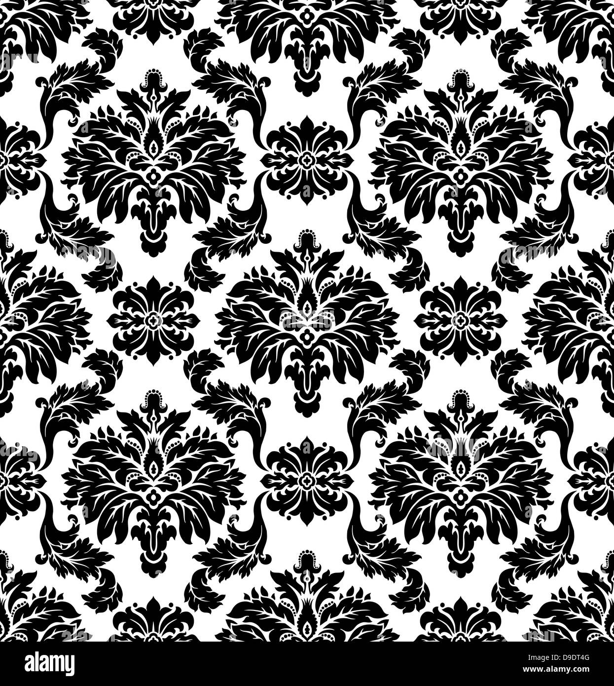 Seamless damask pattern Stock Photo