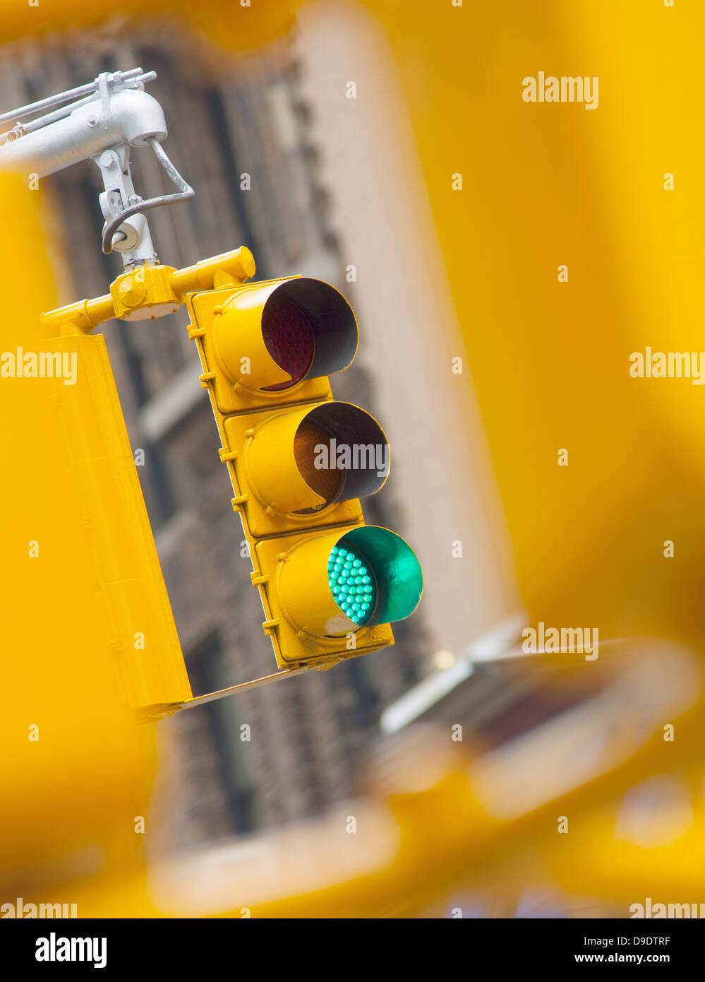 Traffic lights in New York City, USA Stock Photo
