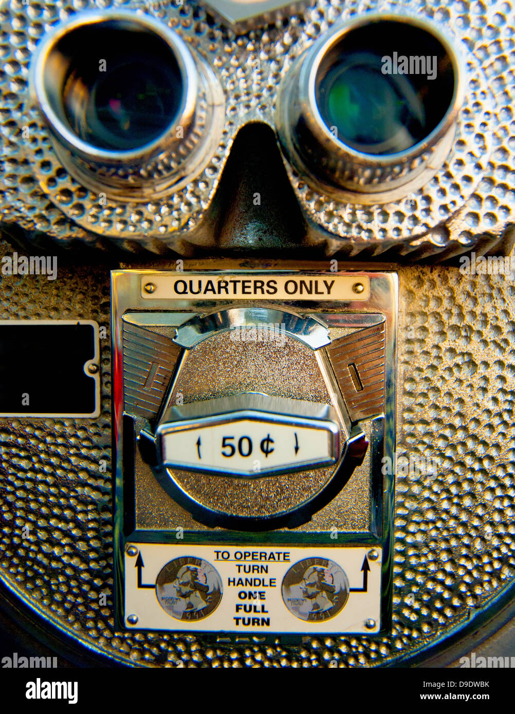 Coin operated binoculars in New York City Stock Photo