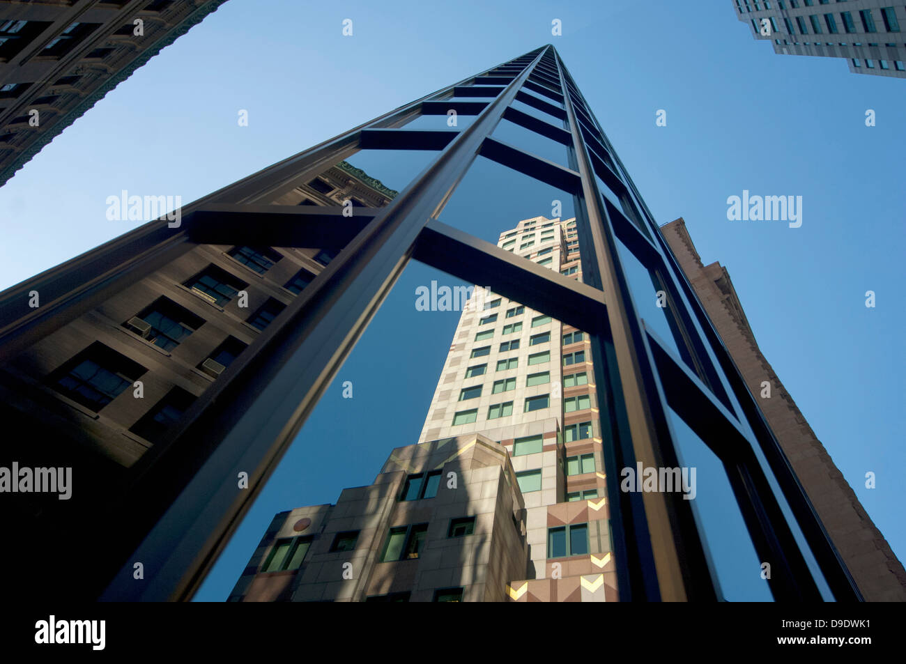Buildings reflected, Boston, Massachusetts, USA Stock Photo