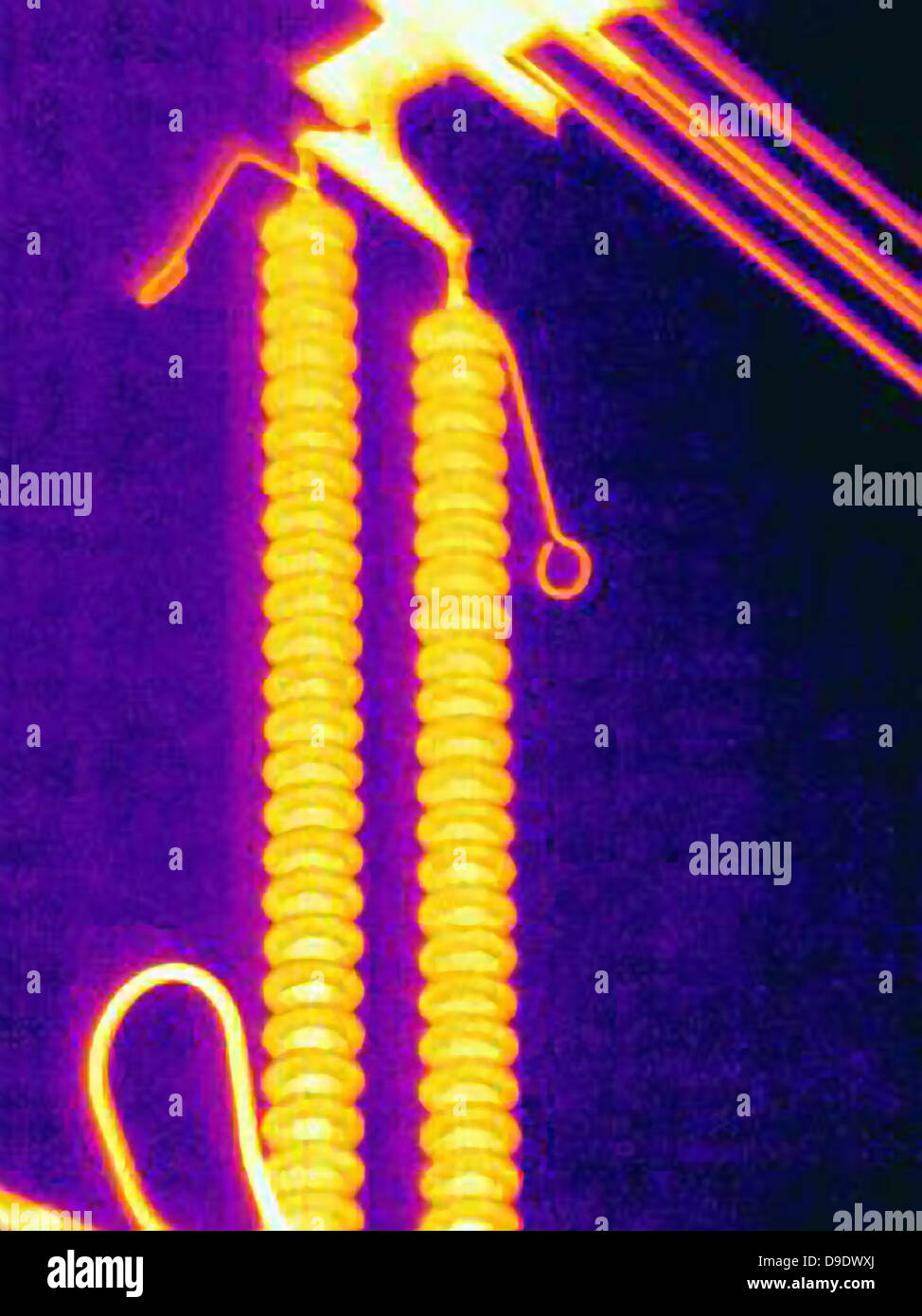 Electricity filament, thermal image Stock Photo Alamy