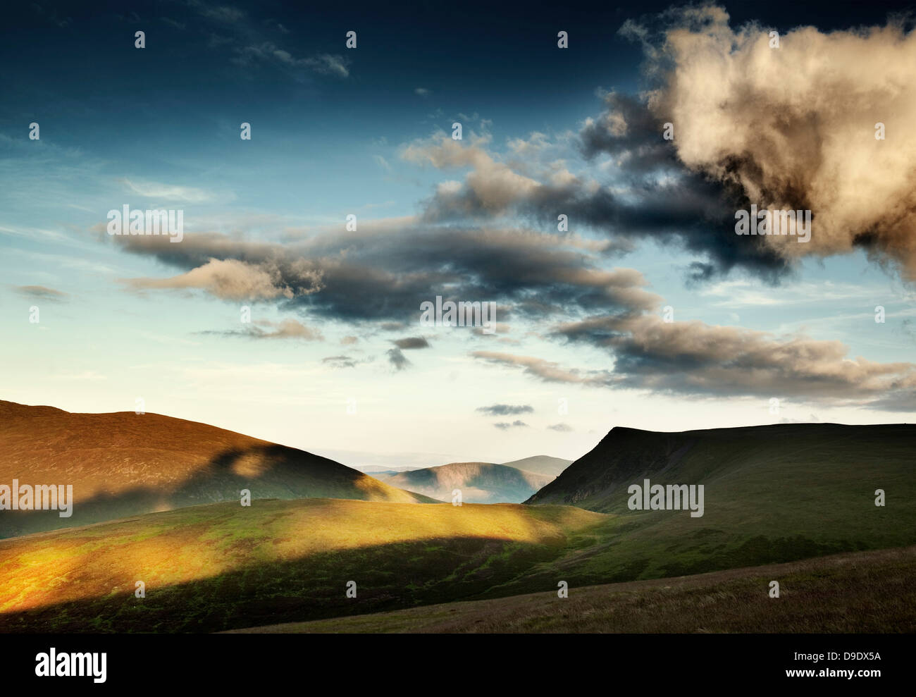 View from Skiddaw, Lake District, England Stock Photo