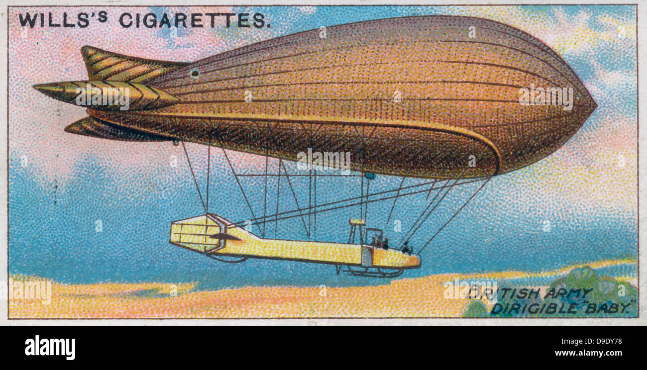 Aviation, 1910:  British Army  experimental Dirigible  (airship)  'Baby' Stock Photo