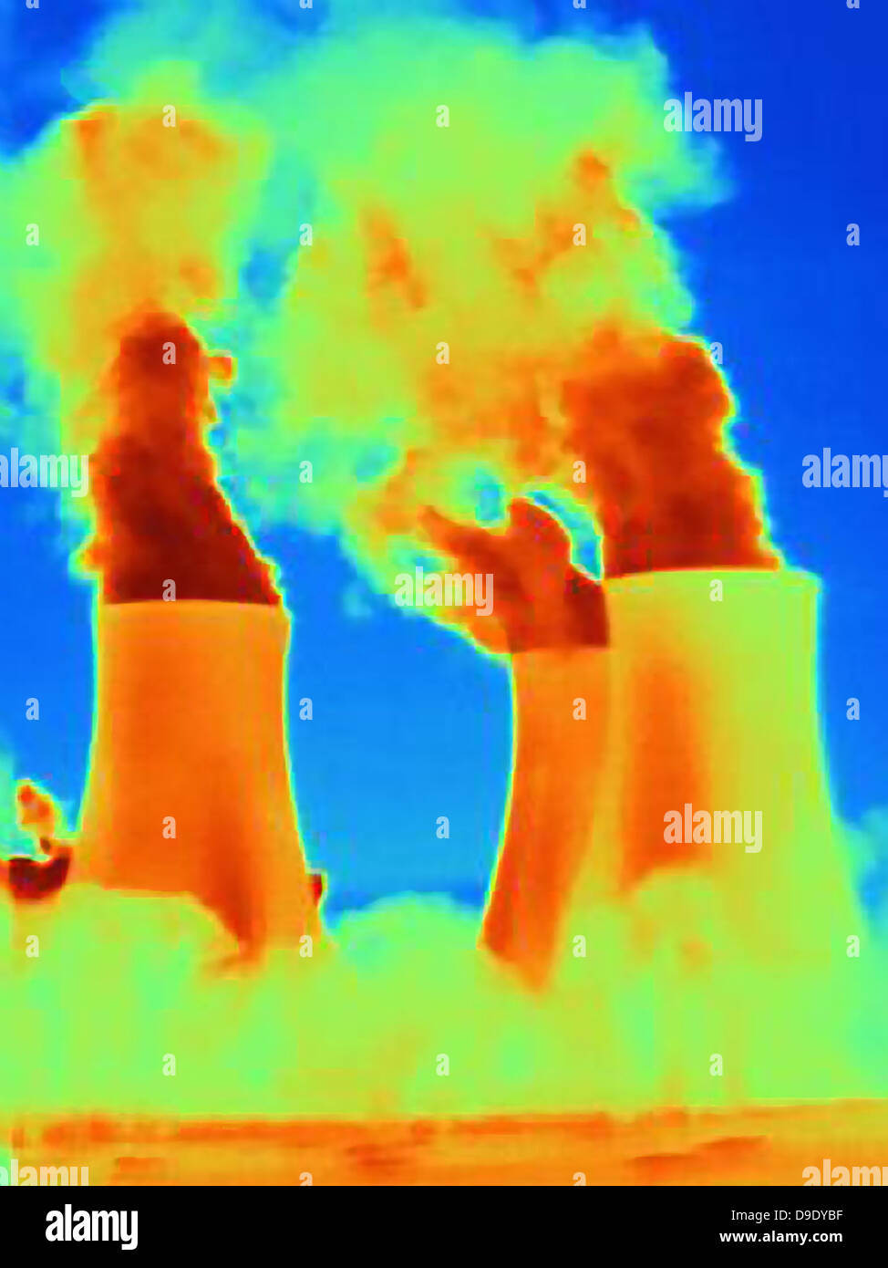 Thermal image of power station Stock Photo Alamy