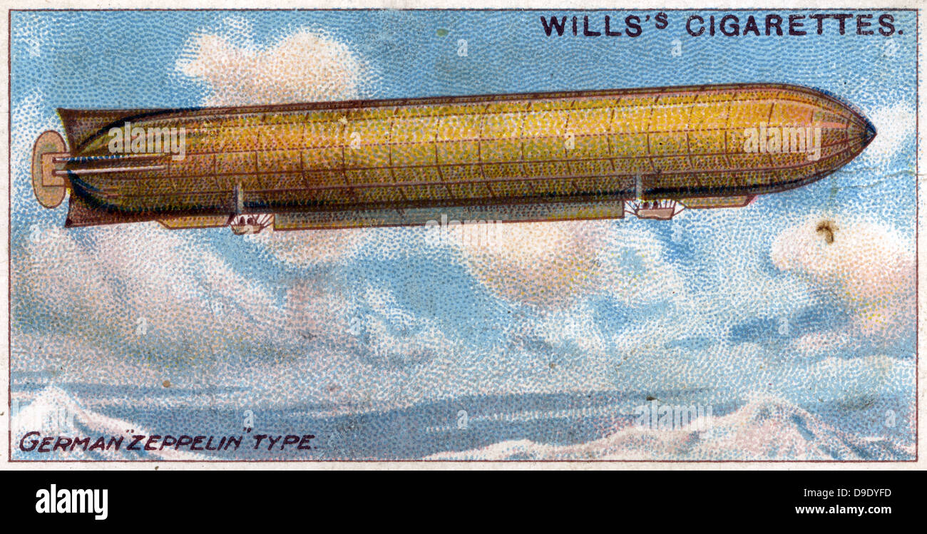 Aviation, 1910: German Zeppelin ariship (dirigible), 1909. Stock Photo
