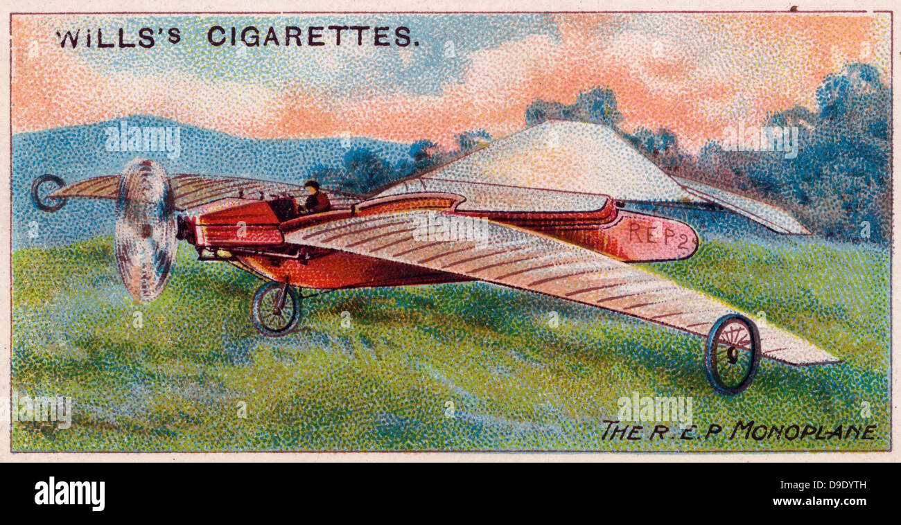 Aviation, 1910: The R.E.P. Monoplane, 1909. Stock Photo