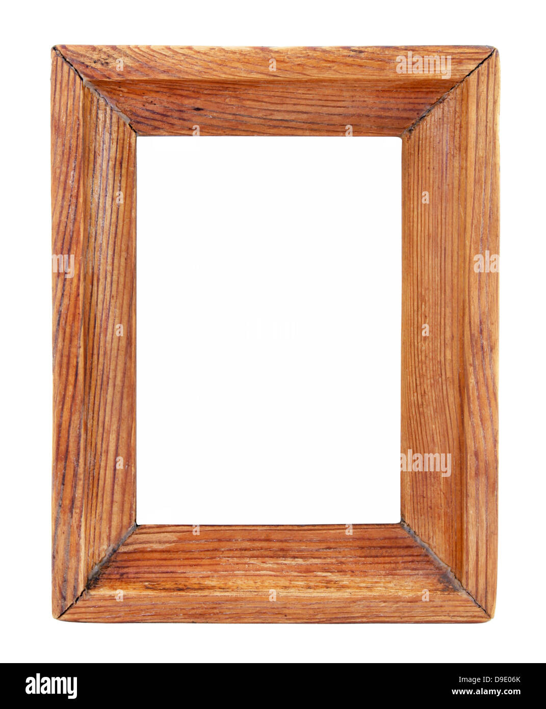 Wooden picture frame isolated on white Stock Photo - Alamy